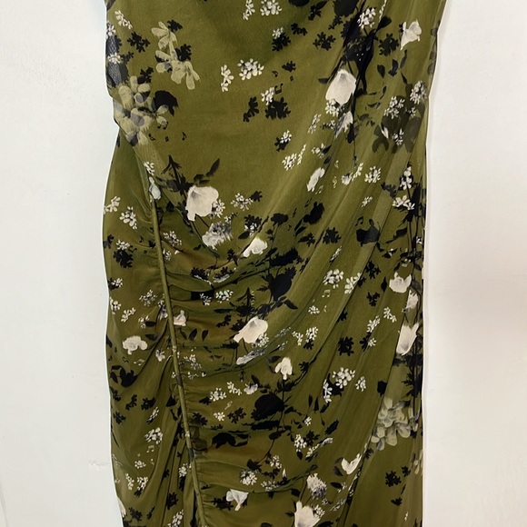 All Saints Ulla Kora green floral mesh slip dress - Picture 7 of 14